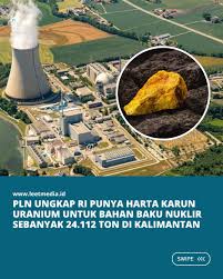 RI Olah 24.112 Ton Uranium untuk Energi Nuklir